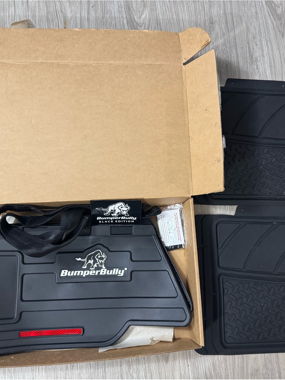 Bumper Black Trunk Organizer and Floor Mat Set